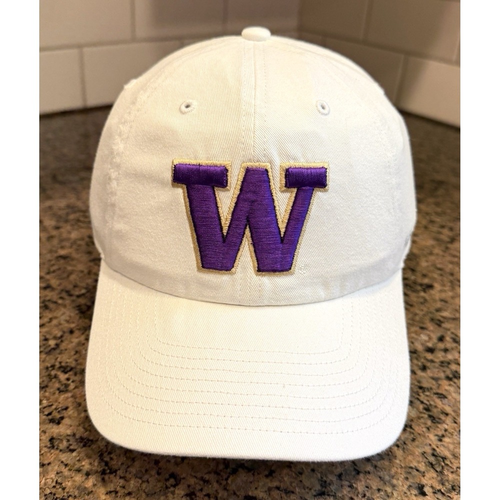 Washington Huskies '47 Hat Cap‎ Strap Back Adjustable White Cotton
